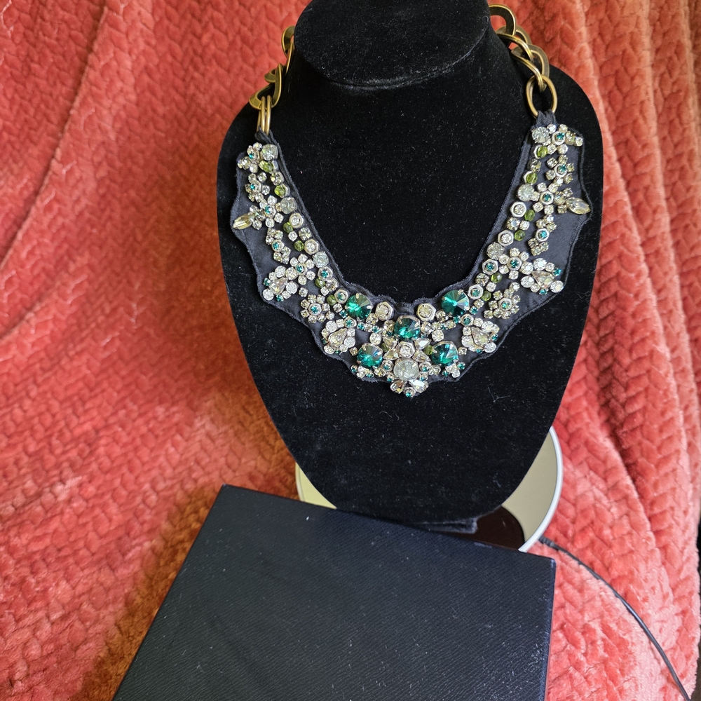 Elegant Prada Crystal Statement Necklace - Picture 4 of 5